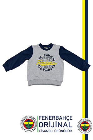 Fenerbahçe Orijinal Lisanslı Lacivert Bebek Sweat Republic Of Fenerbahçe Hediyelik Ahşap Kutulu