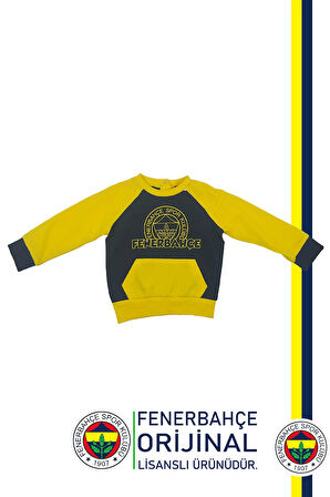 Fenerbahçe Orijinal Fb Logo Sarı-Lacivert Bebek Sweat