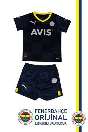 Fenerbahçe Orijinal Mini Lacivert Çocuk Forma Set Hediyelik Ahşap Kutulu