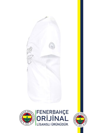Fenerbahçe Orijinal Palamut Logo Sıfır Yaka Çocuk T-Shirt Spor Bileklik Hediyelik Set Ahşap Kutulu
