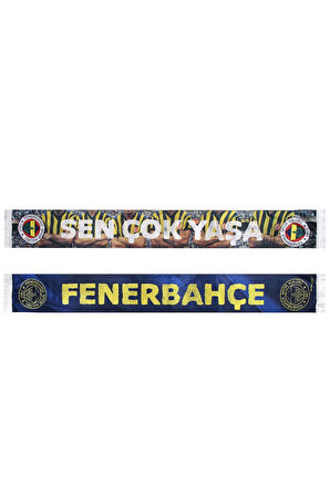 Fenerbahçe Orijinal Lisanslı Sen Çok Yaşa Fenerbahçe Saten Şal Atkı