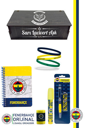 Fenerbahçe Orijinal Lisanslı Kalem Bileklik Bloknot Hediyelik Set