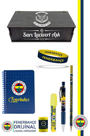 Fenerbahçe Orijinal Lisanslı Kalem Bileklik Bloknot Silgi Hediyelik Set