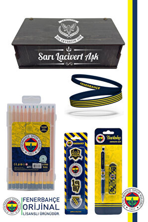 Fenerbahçe Orijinal Lisanslı Kalem Bileklik Kuru Boya Silgi Hediyelik Set