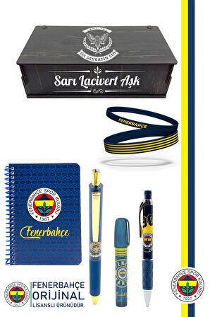 Fenerbahçe Orijinal Lisanslı Premium Kalem Bileklik Bloknot Silgi Hediyelik Set
