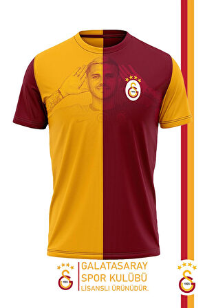 Galatasaray Orijinal Lisanslı İcardi Taraftar T-Shirt Gs Aslan Baskılı Hediyelik Ahşap Kutulu