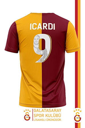 Galatasaray Orijinal Lisanslı İcardi Taraftar T-Shirt Gs Aslan Baskılı Hediyelik Ahşap Kutulu