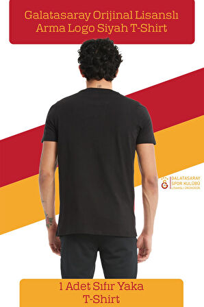 Galatasaray Orijinal Lisanslı Büyük Logolu T-Shirt Metin Oktay Baskılı Hediyelik Ahşap Kutulu