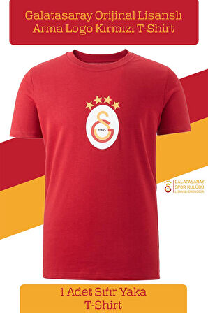 Galatasaray Orijinal Lisanslı Arma T-Shirt Hediyelik Ahşap Kutulu