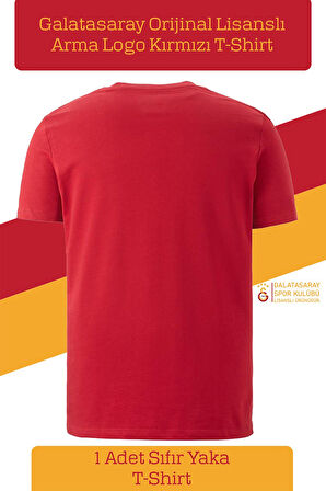 Galatasaray Orijinal Lisanslı Arma T-Shirt Hediyelik Ahşap Kutulu
