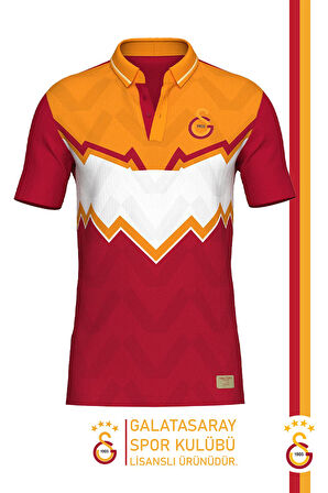 Galatasaray Orijinal Lisanslı Okan Buruk Desing Polo Yaka T-Shirt