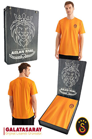 Galatasaray Orijinal Lisanslı Match Day T-Shirt Hediyelik Ahşap Kutulu