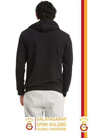 Galatasaray Orijinal Lisanslı Büyük Logo Kapüşonlu Erkek Sweat Gs Aslan Baskılı Hediyelik Kutulu