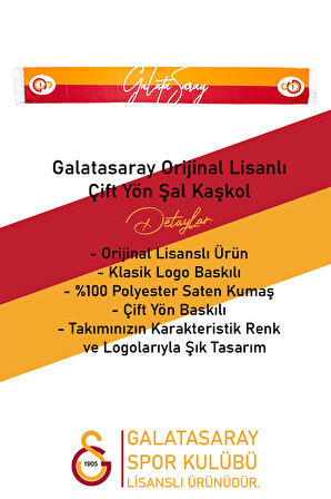 Galatasaray Orijinal Lisanslı Şal Kaşkol