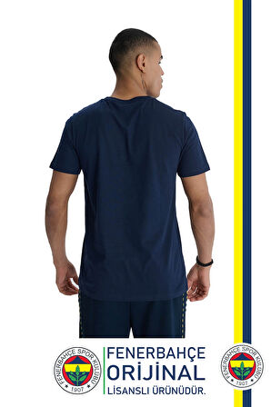 Fenerbahçe Orijinal Lisanslı Kabartma Logo Lacivert Tribün T-Shirt Hediyelik Ahşap Kutulu