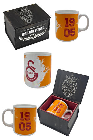 Galatasaray Orijinal Lisanslı Şal Kaşkol Şampiyon GS Atkı Kupa ve Bileklik Set Hediyelik Kutulu