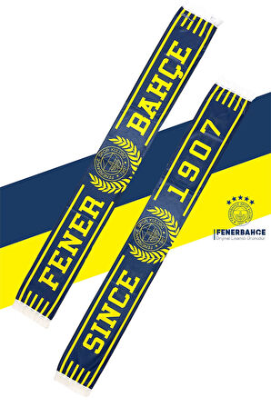 Fenerbahçe Orijinal Lisanslı Since 1907 Fenerbahçe Şal Atkı ve Hybrt Tükenmez Kalem Set Kutulu