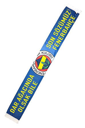 Fenerbahçe Orijinal Lisanslı Son Sözümüz Fenerbahçe Şal Atkı ve Hybrit Tükenmez Kalem Set Kutulu