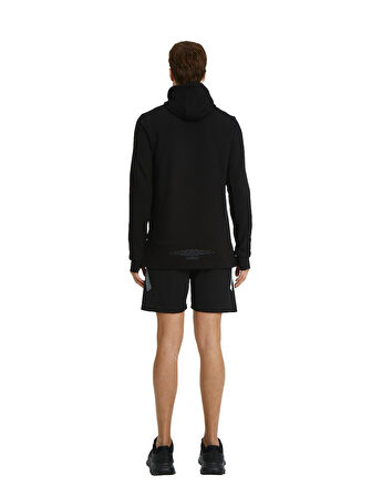 Galatasaray Orijinal Lisanslı Kapüşonlu Siyah Fermuarlı Hoodie