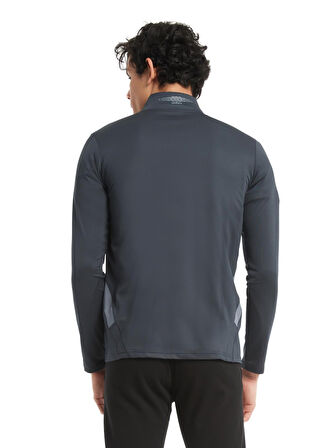 Galatasaray Orijinal Lisanslı Dik Yaka Fermuarlı Antrasit Sweat