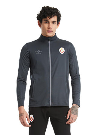 Galatasaray Orijinal Lisanslı Dik Yaka Fermuarlı Antrasit Sweat