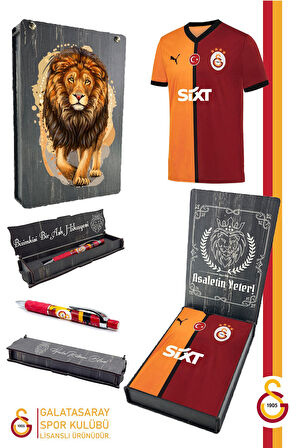 Galatasaray Orijinal 2024/2025 Parçalı İç Saha Taraftar Forma Kalem Hediyeli Özel Tasarım