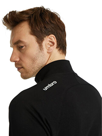 Galatasaray Orijinal Lisanslı Dik Yaka Fermuarlı Siyah Sweat