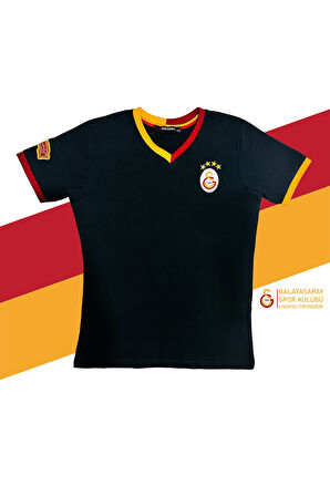 Galatasaray Orijinal Lisanslı Siyah Basic Çocuk T-shirt
