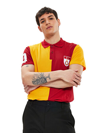 Galatasaray Orijinal Lisanslı Polo Yaka Metin Oktay T-Shirt