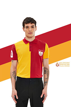 Galatasaray Orijinal Lisanslı Polo Yaka Metin Oktay T-Shirt