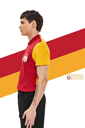 Galatasaray Orijinal Lisanslı Polo Yaka Metin Oktay T-Shirt