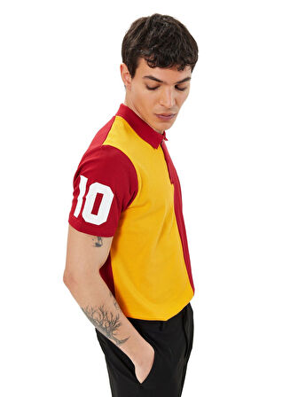 Galatasaray Orijinal Lisanslı Polo Yaka Metin Oktay T-Shirt