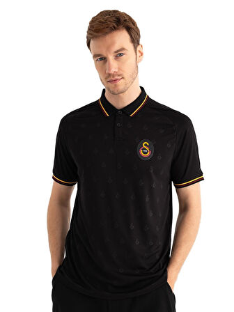Galatasaray Orijinal Lisanslı Match Day Polo Yaka Siyah T-Shirt Metin Oktay Baskılı Hediyelik Kutulu