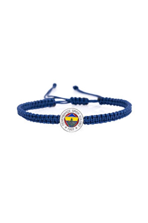 Fenerbahçe Orijinal Lisanslı Fb Logo Makrome Bileklik Hediyelik Ahşap Kutulu