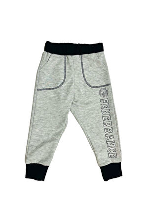 Fenerbahçe Orijinal Lisanslı Gri Çocuk Eşofman Alt