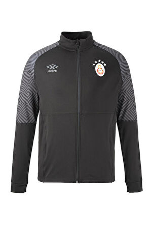 Galatasaray Orijinal Lisanslı Umbro Dik Yaka 5 Yıldızlı Fermuarlı Siyah Sweat