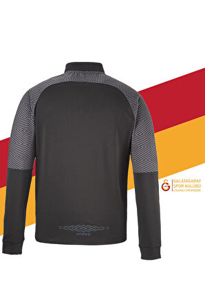 Galatasaray Orijinal Lisanslı Umbro Dik Yaka 5 Yıldızlı Fermuarlı Siyah Sweat