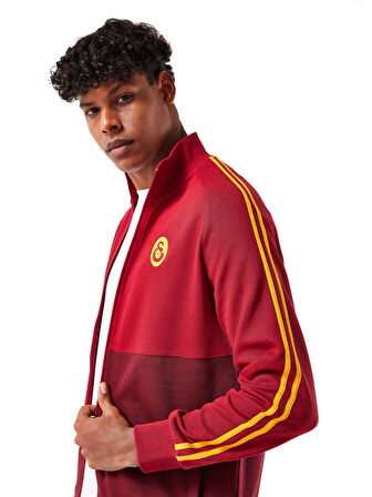 Galatasaray Orijinal Lisanslı Dik Yaka Fermuarlı Sarı Kırmızı Sweat