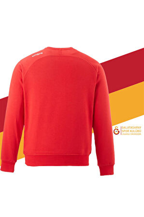 Galatasaray Orijinal Lisanslı Umbro Sıfır Yaka 5 Yıldızlı Sweat Kırmızı