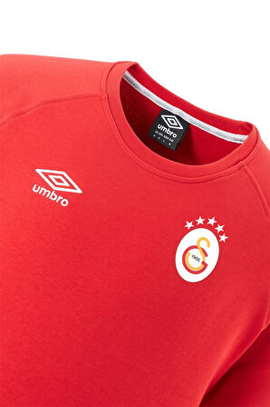 Galatasaray Orijinal Lisanslı Umbro Sıfır Yaka 5 Yıldızlı Sweat Kırmızı