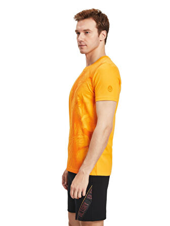 Galatasaray Orijinal Lisanslı Aslan Baskılı Sarı T-Shirt