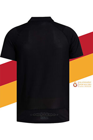 Galatasaray Orijinal Lisanslı 5 Yıldızlı Polo Yaka Siyah T-Shirt Gs Hediyelik Ahşap Kutu
