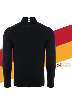 Galatasaray Orijinal Lisanslı Fermuarlı 5 Yıldızlı Siyah Sweat + Silikon Bileklik Set Hed