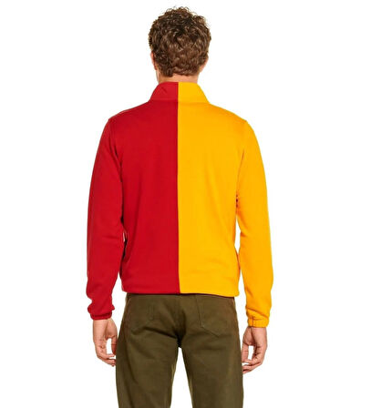 Galatasaray Orijinal Dik Yaka Tam Fermuar 5 Yıldızlı Sarı Kırmızı Sweat + Silikon Bilekli