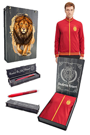 Galatasaray Orijinal Lisanslı Sarı Kırmızı 5 Yıldızlı Sweat + Uçlu Kalem Set Hediyelik Ah