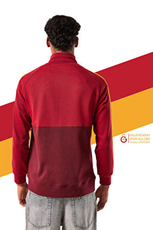Galatasaray Orijinal Lisanslı Tam Fermuar 5 Yıldızlı Sarı Kırmızı Sweat 