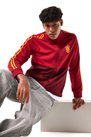 Galatasaray Orijinal Lisanslı Tam Fermuar 5 Yıldızlı Sarı Kırmızı Sweat 