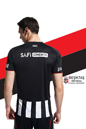 Beşiktaş Orijinal 25/26 Siyah Beyaz Çubuklu Forma Bjk Kartal Baskılı Hediyelik Ahşap Kut