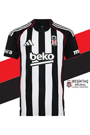 Beşiktaş Orijinal 25/26 Siyah Beyaz Çubuklu Forma Bjk Kartal Baskılı Hediyelik Ahşap Kut
