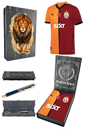 Galatasaray Orijinal Lisanslı 24/25 Parçalı 5 Yıldızlı Forma Hybrit Kalem Set Aslan Baskı